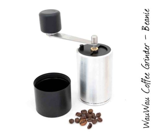 WauWau Kaffeemühle Beanie Buche Aluminium/Schwarz 25g