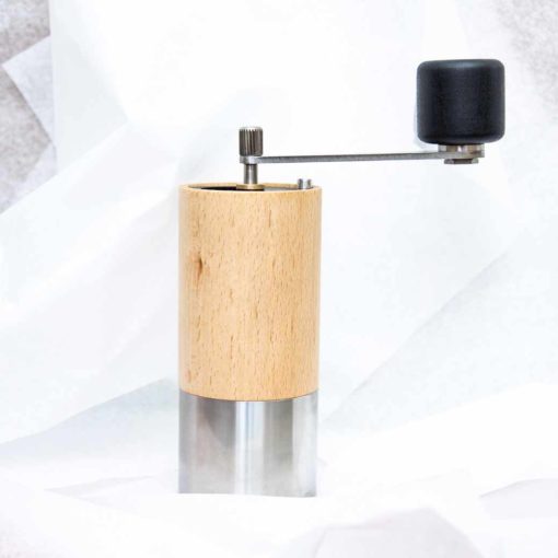 WauWau coffee grinder Beanie beech natural/ stainless steel/ top black Mood