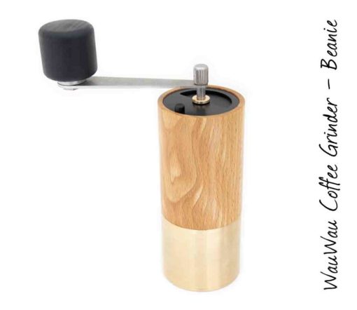 WauWau coffee grinder beanie beech natural / brass 25g