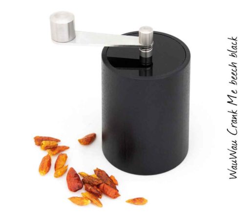 WauWau Chili pepper grinder Crank Me dark/ top black