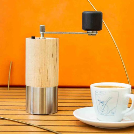 WauWau coffee grinder beanie beech natural/ stainless steel/aluminum 25g mood