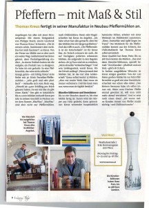 wauwau pepper mills in &quot;Luxury Things&quot; magazine 2016