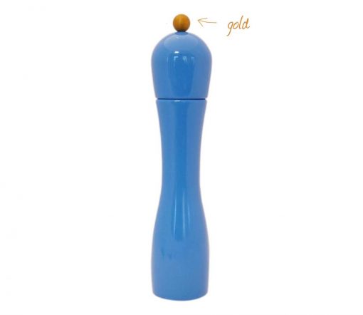WauWau Pepper grinder Peppers Delight blue knob gold