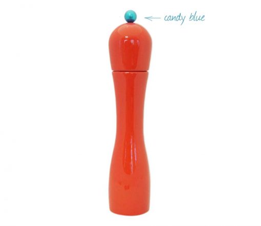 WauWau Pepper grinder Peppers Delight red knob candyblue
