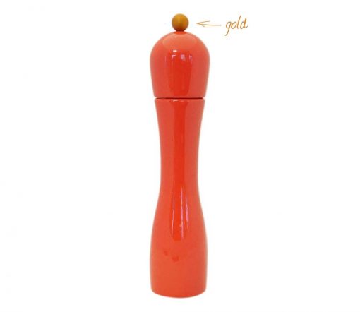 WauWau Pepper grinder Peppers Delight red knob gold