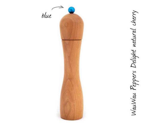 WauWau Peppers Delight natural cherrywood knob blue
