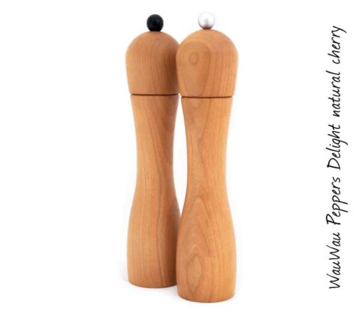 WauWau Peppers Delight Cherry Wood Natural Mill Set