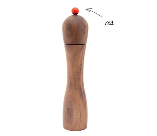 WauWau Peppers Delight natural Walnut knob red