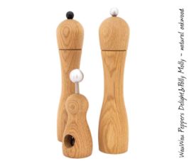 WauWau Grinder Set Peppers Delight/Polly Molly natural oak