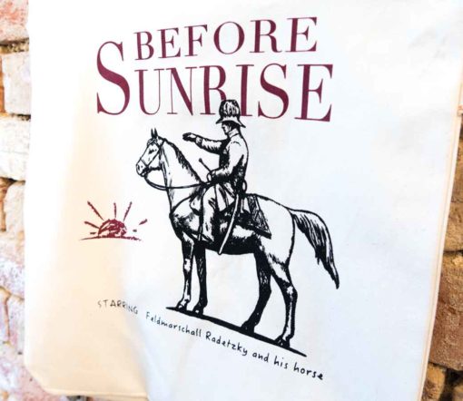 ViennaShit fabric bag Before Sunrise detail